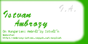 istvan ambrozy business card